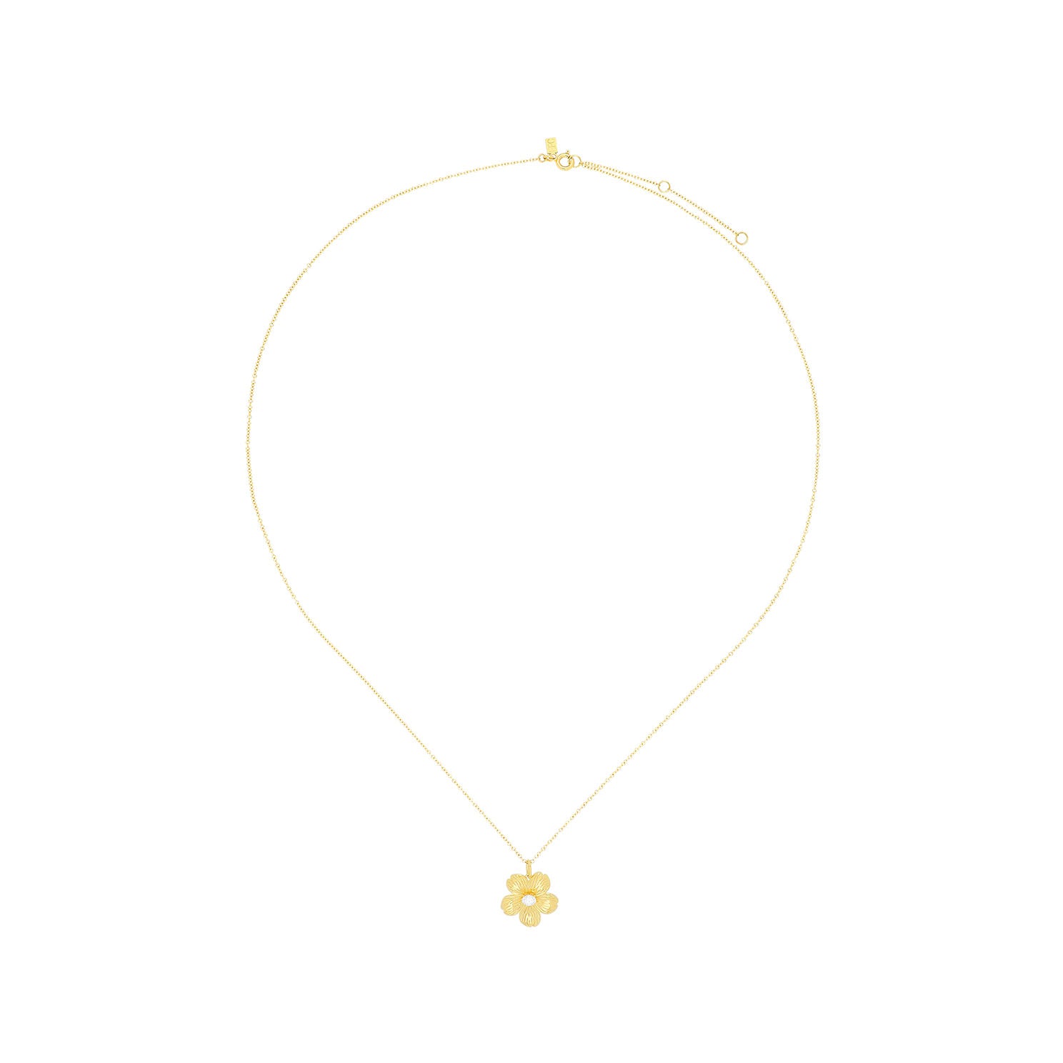 Cherry Blossom Necklace in 14k yellow gold