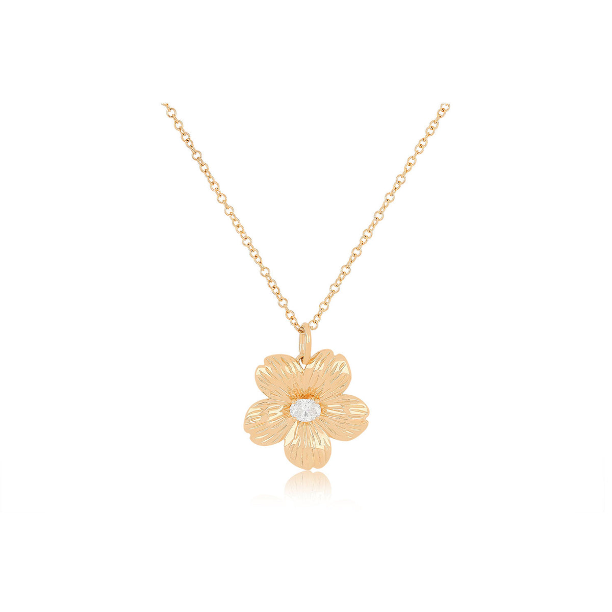 Cherry Blossom Necklace in 14k rose gold