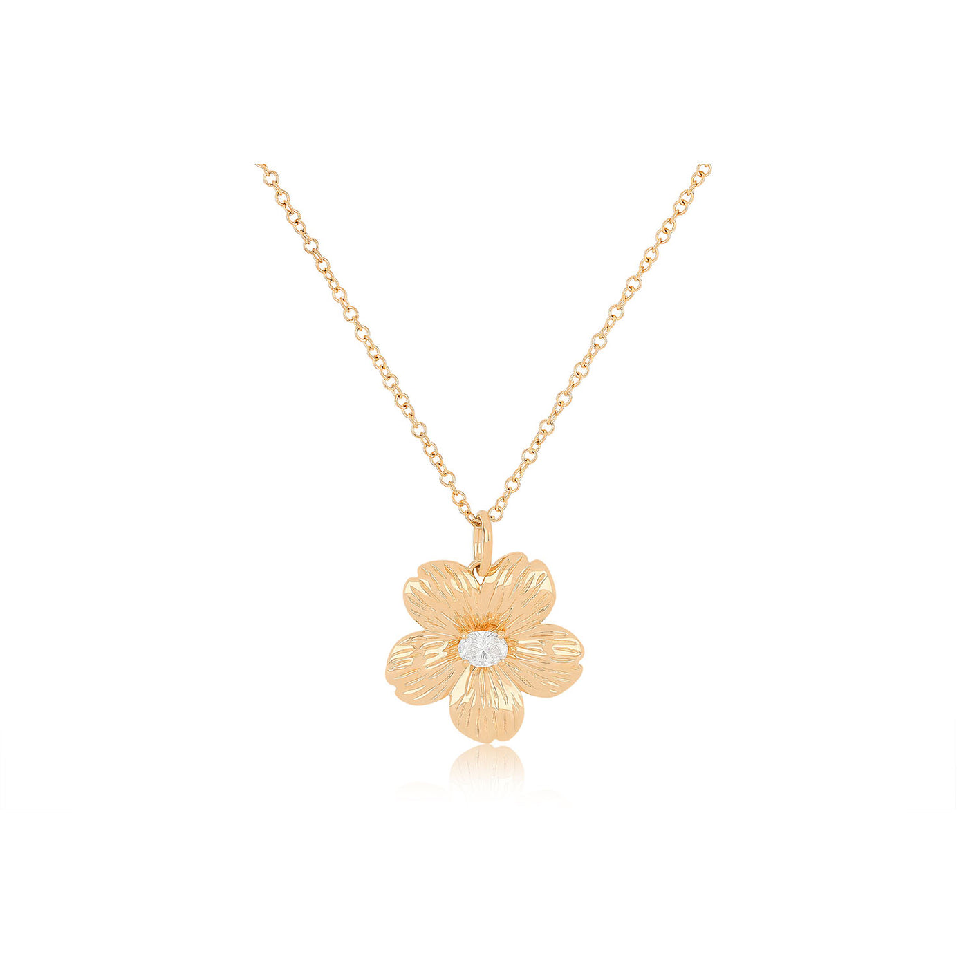 Cherry Blossom Necklace in 14k rose gold