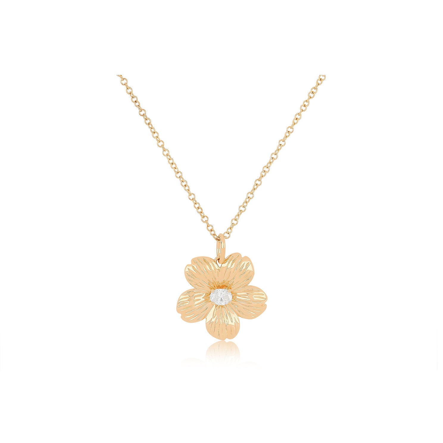Cherry Blossom Necklace in 14k rose gold