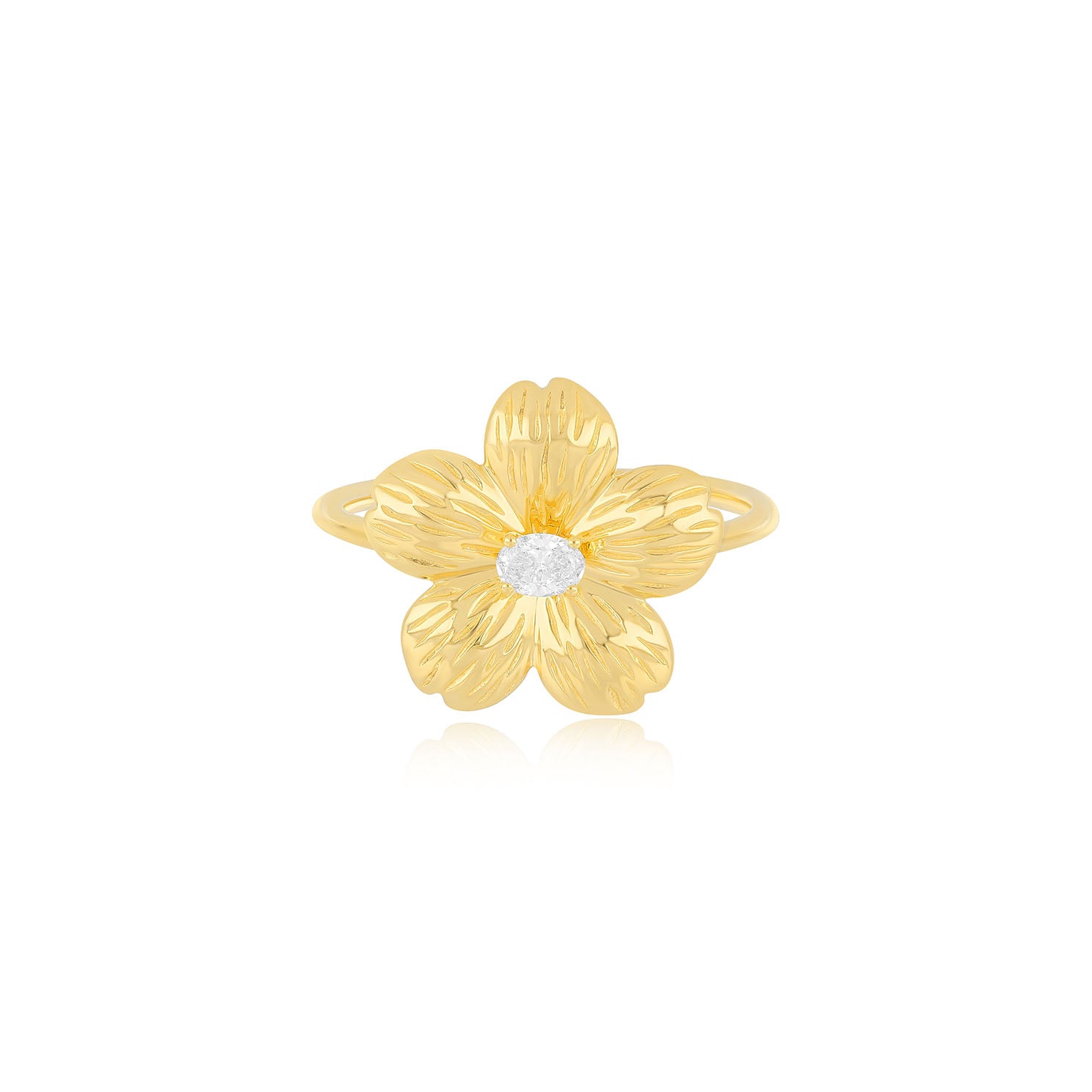 Cherry Blossom Ring in 14k yellow gold