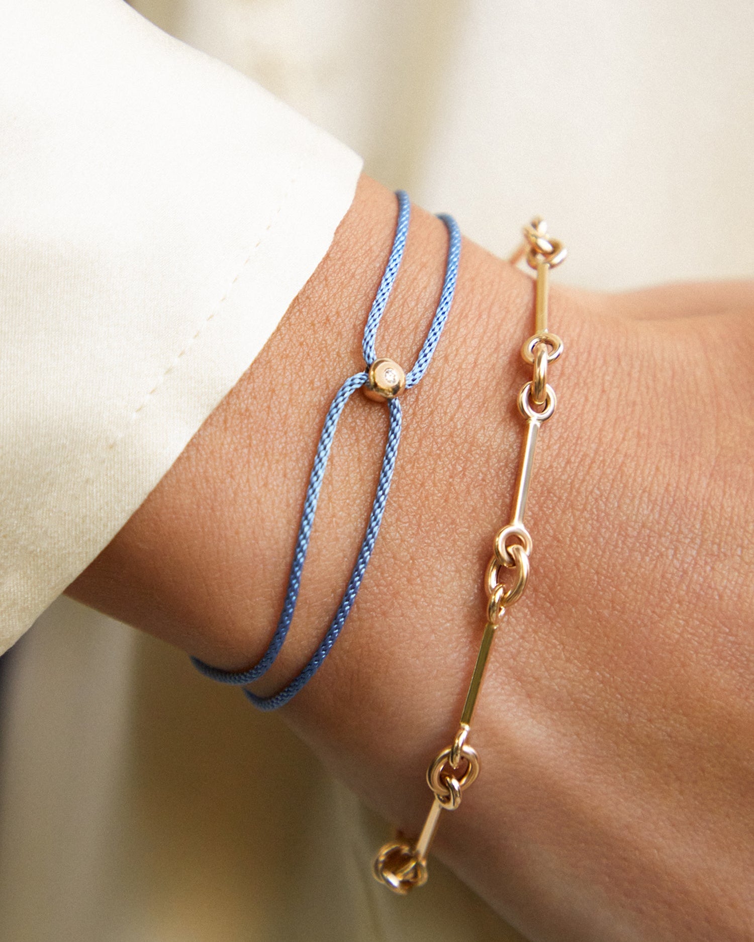 Diamond Dot Cord Bracelet