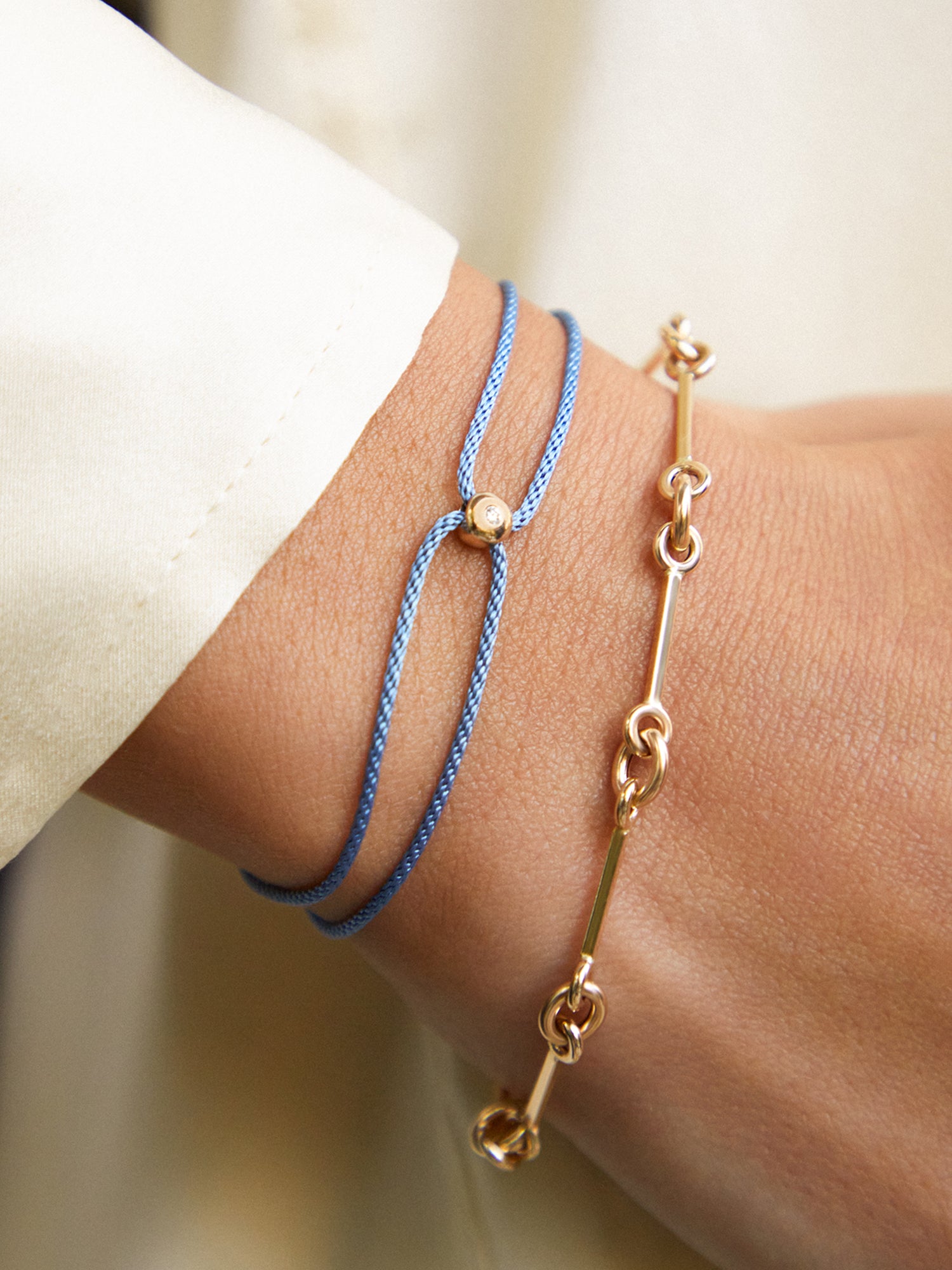 Diamond Dot Cord Bracelet