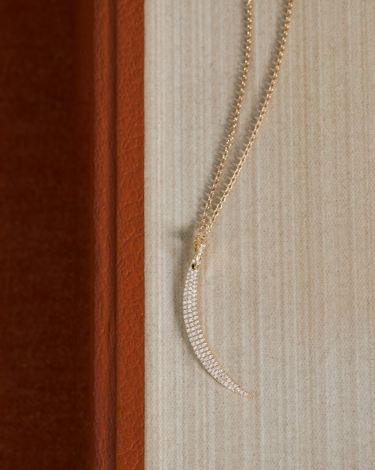 Diamond Crescent Charm