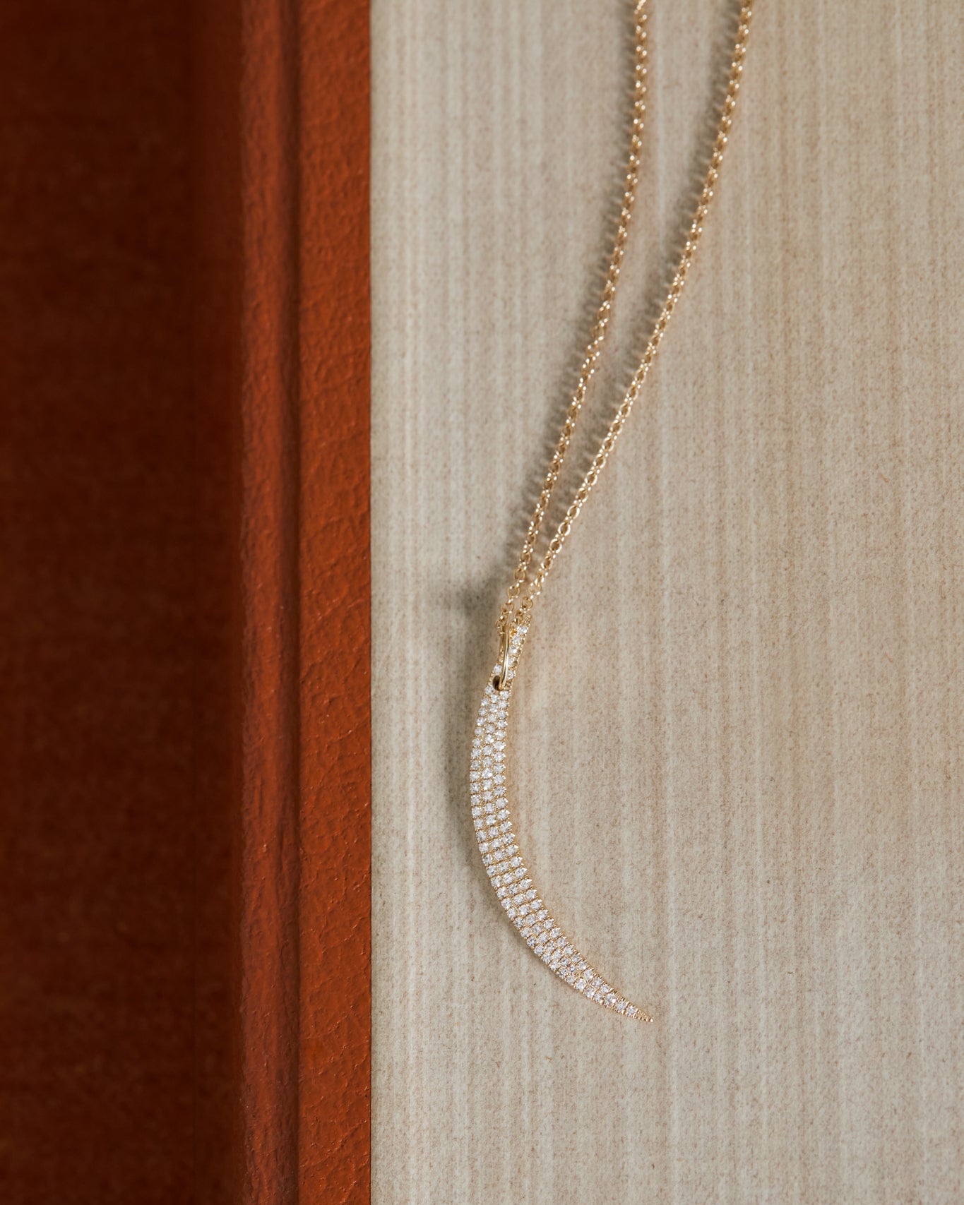 Diamond Crescent Necklace