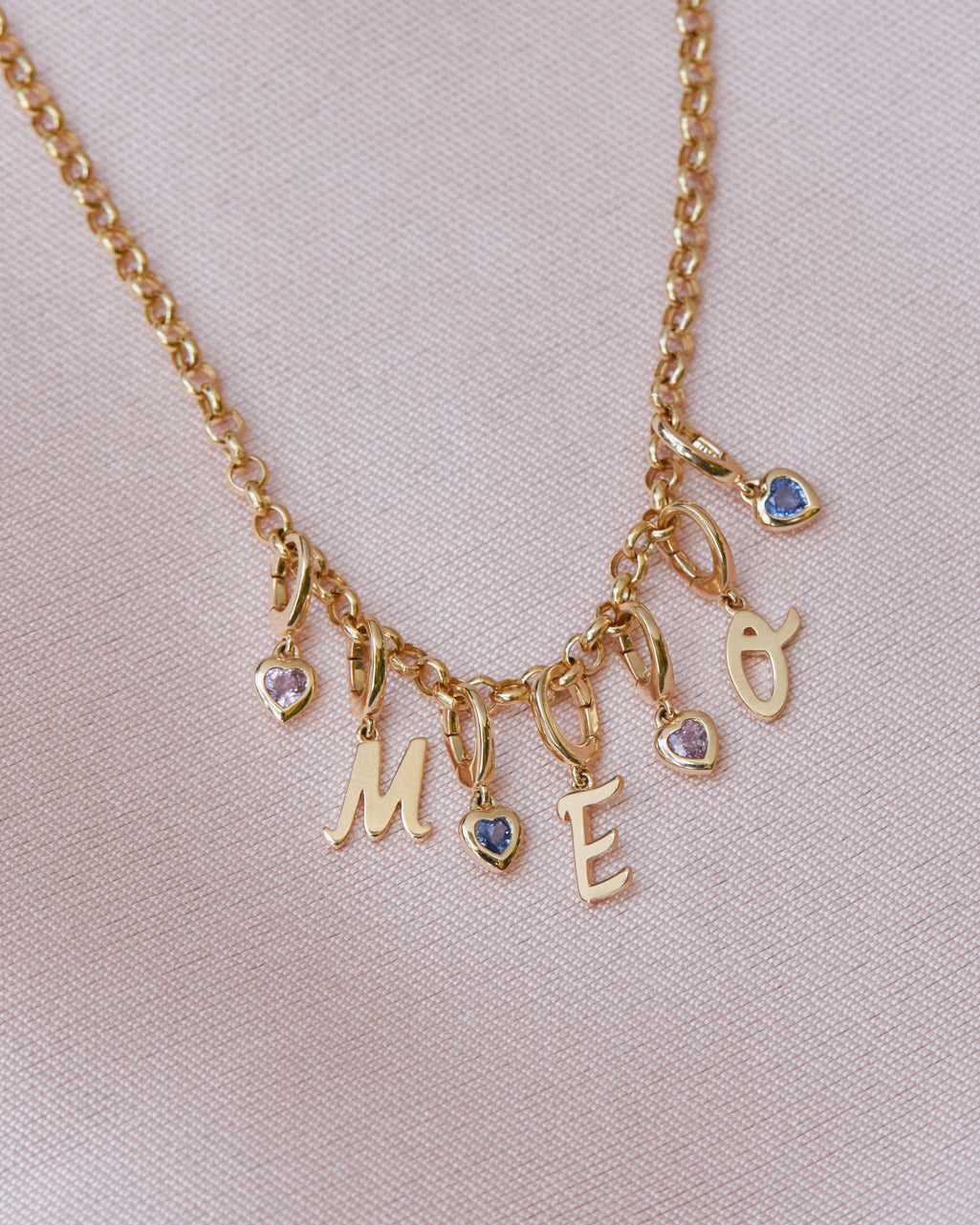 Mini Blue Sapphire Heart Clip Charm