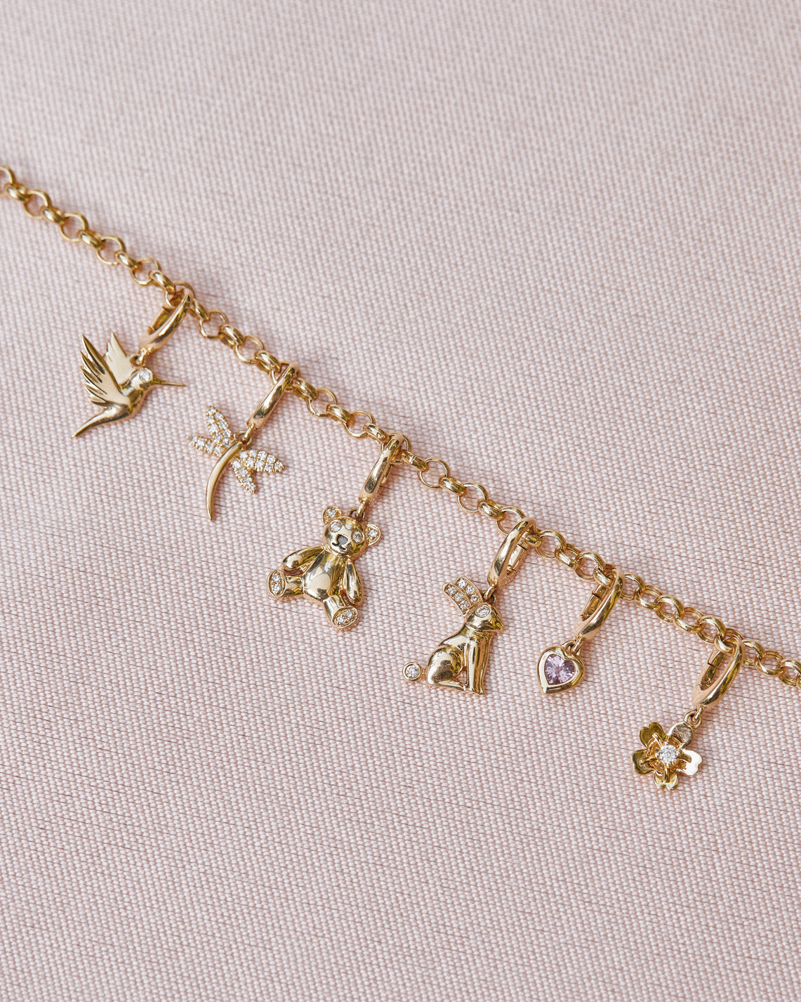 Gold Hummingbird Clip Charm