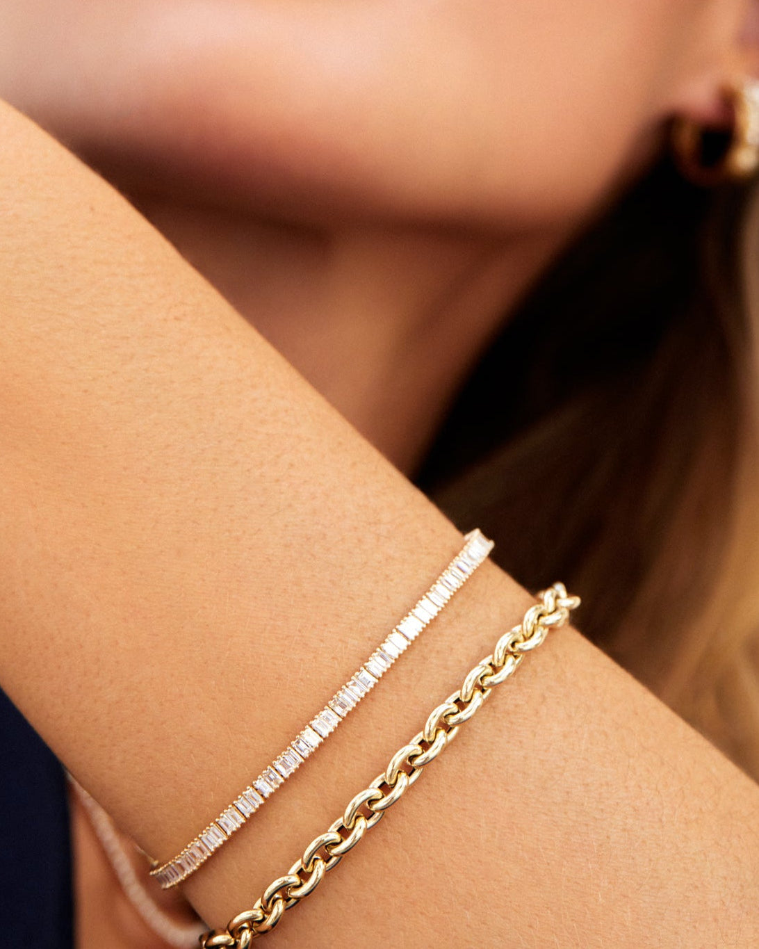 Prong Set Diamond Baguette Eternity Bracelet