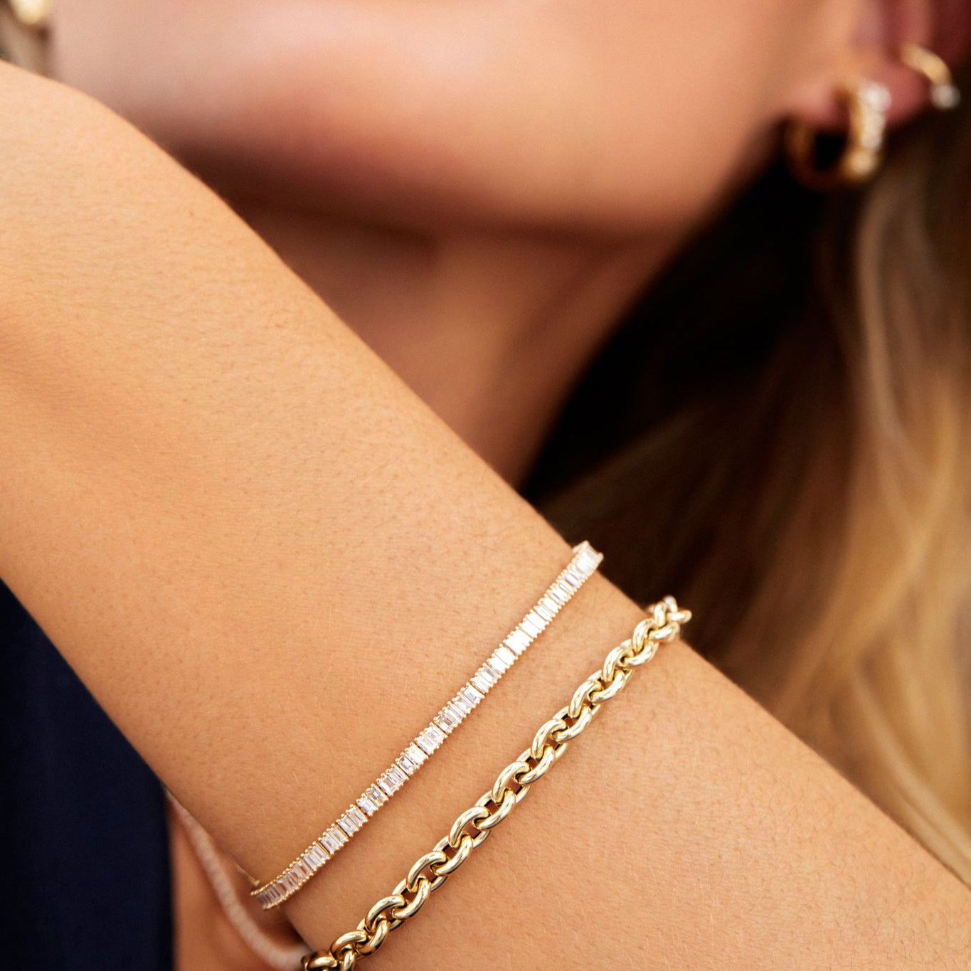 Prong Set Diamond Baguette Eternity Bracelet