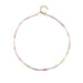 Ombré Sapphire Birthstone Bead Necklace in 14k yellow gold