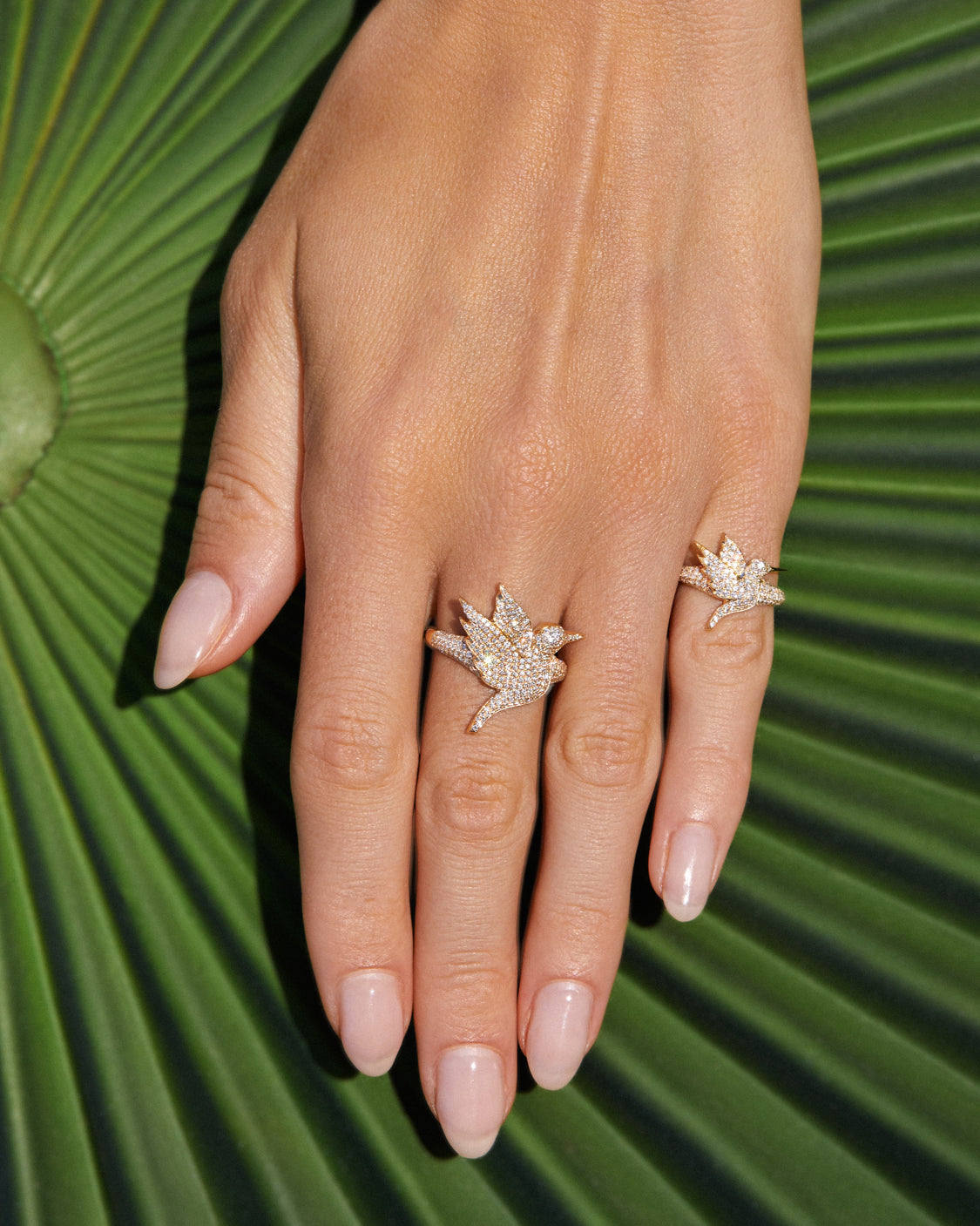 Pave Diamond Hummingbird Ring