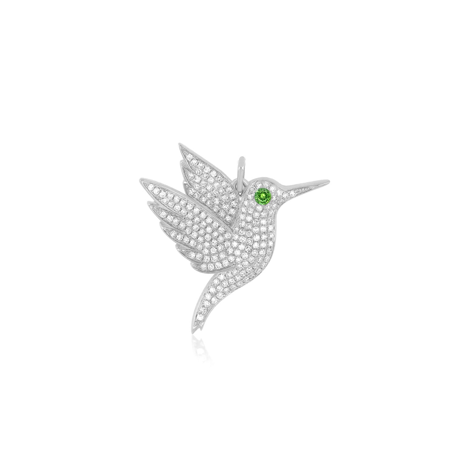 Pave Diamond Hummingbird Charm