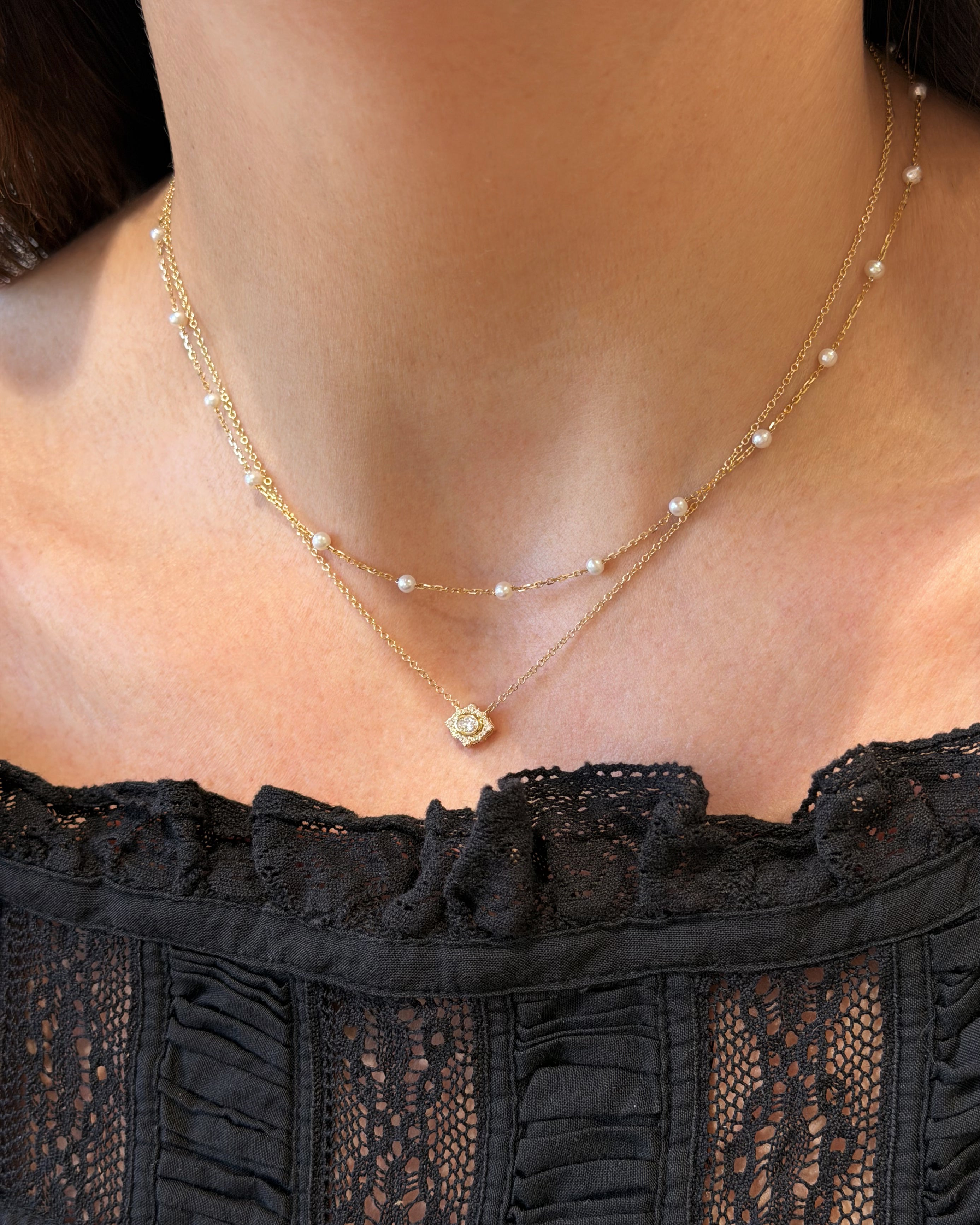 Daphne Oval Diamond Necklace