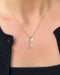 Gold Heart Charm and Diamond Date Necklace Charm in yellow gold