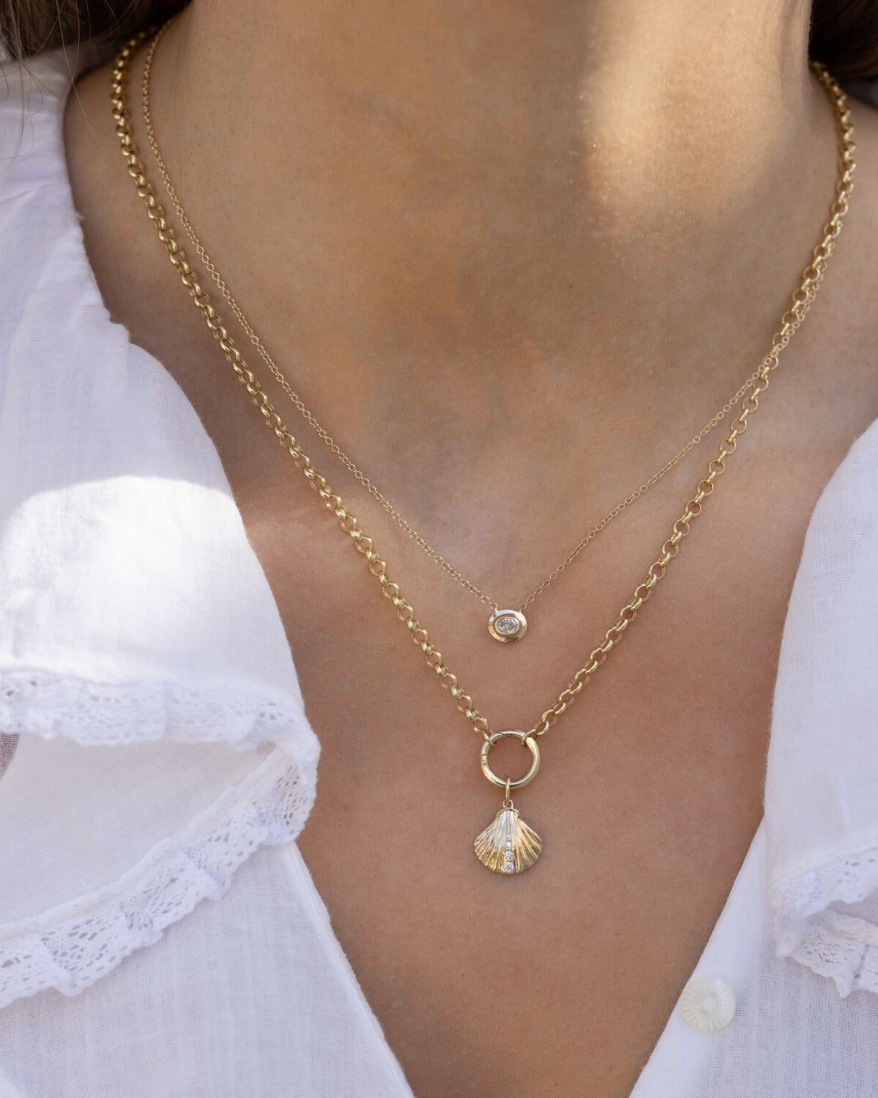 Oval Diamond Necklace