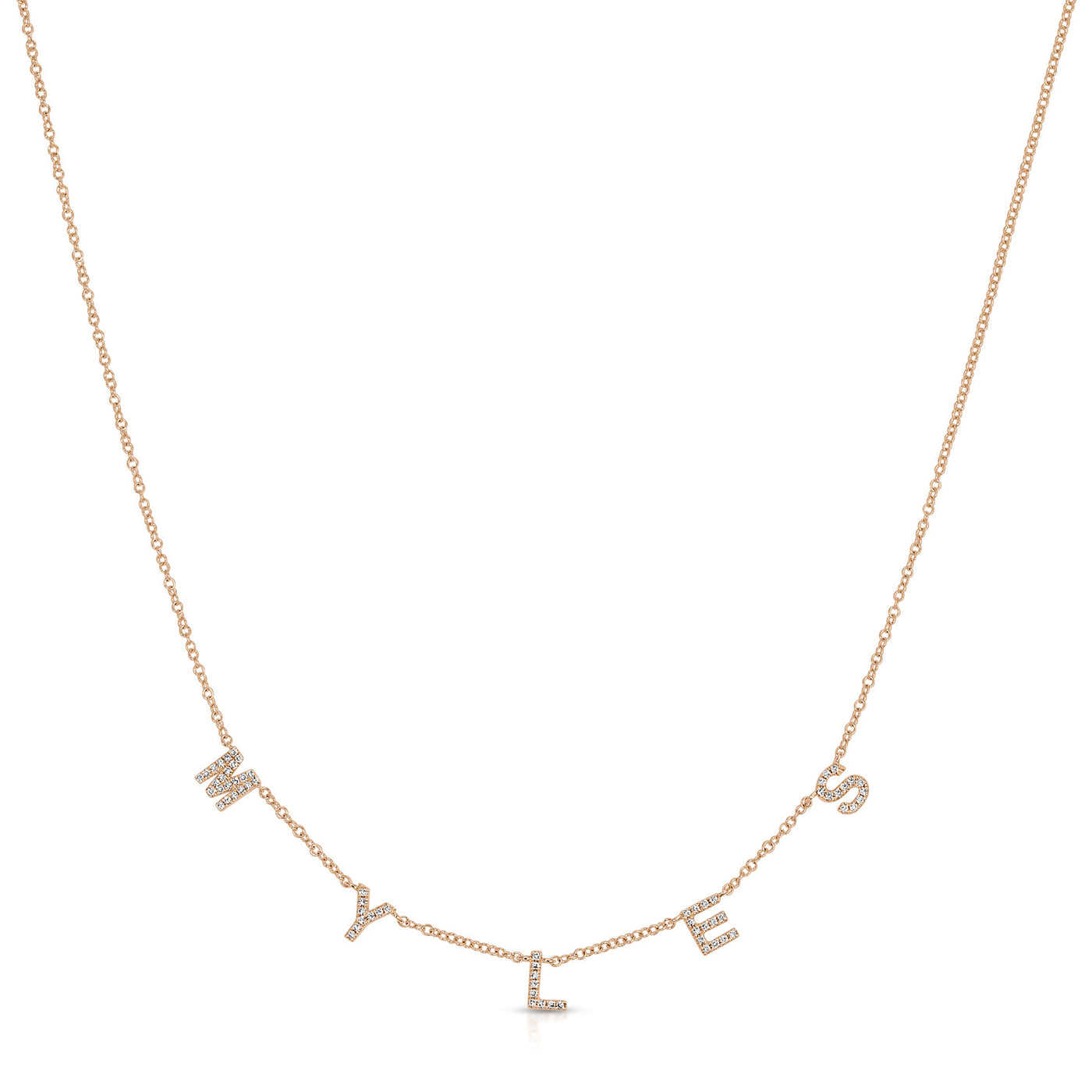Diamond Multi Initial Necklace