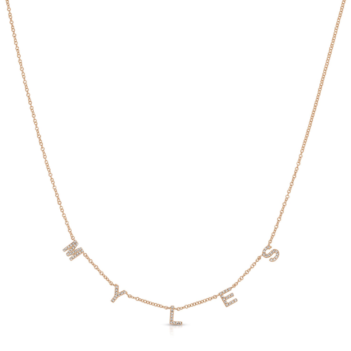 Diamond Multi Initial Necklace