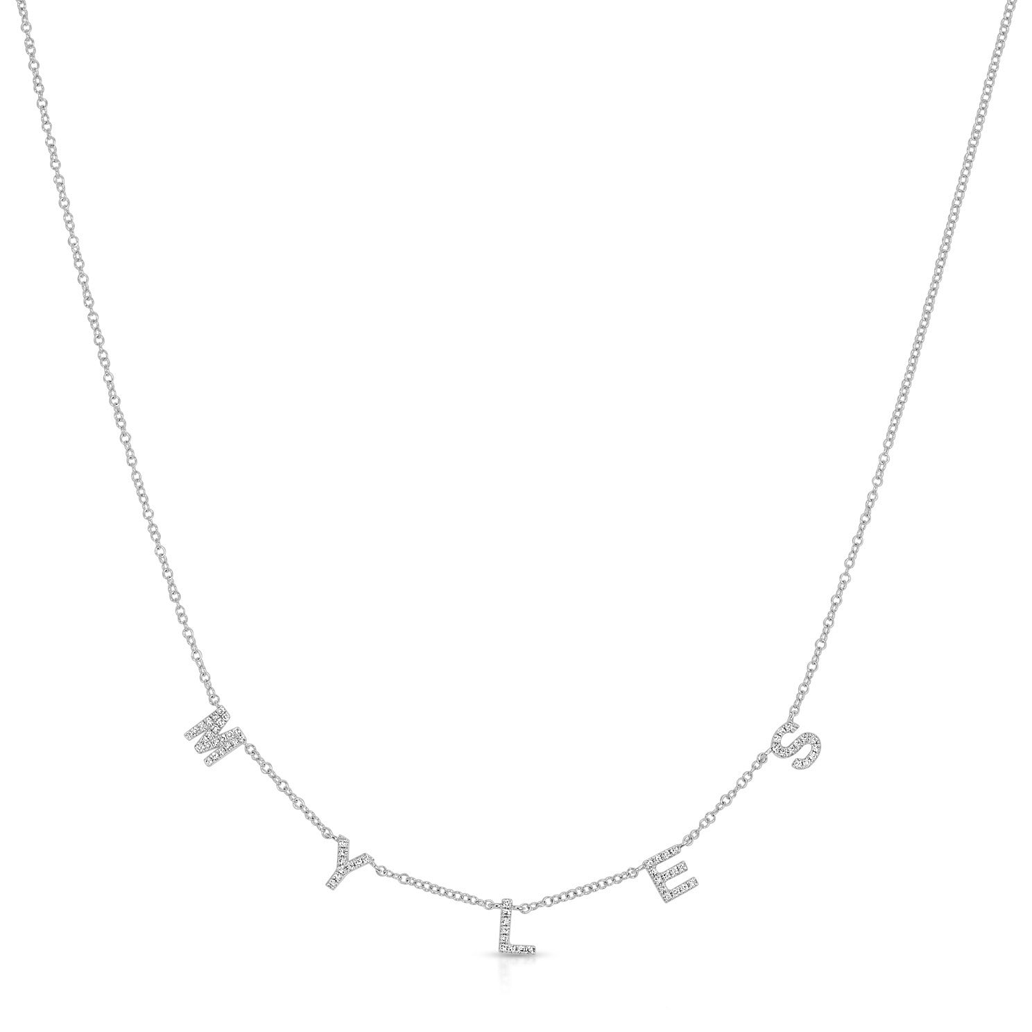 Diamond Multi Initial Necklace
