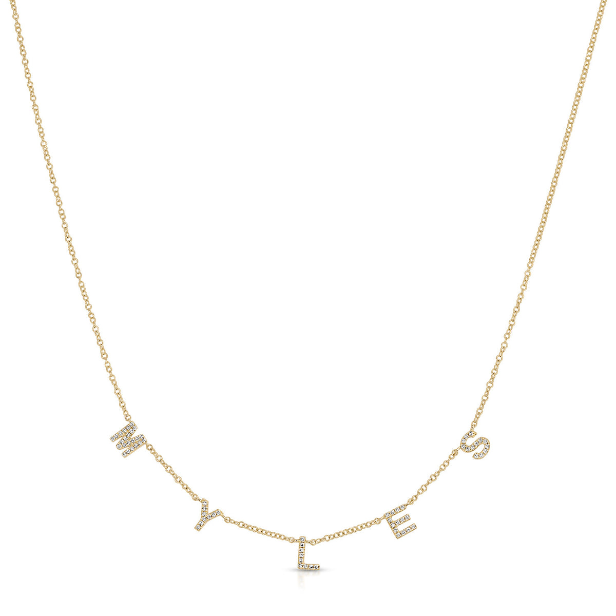 Diamond Multi Initial Necklace