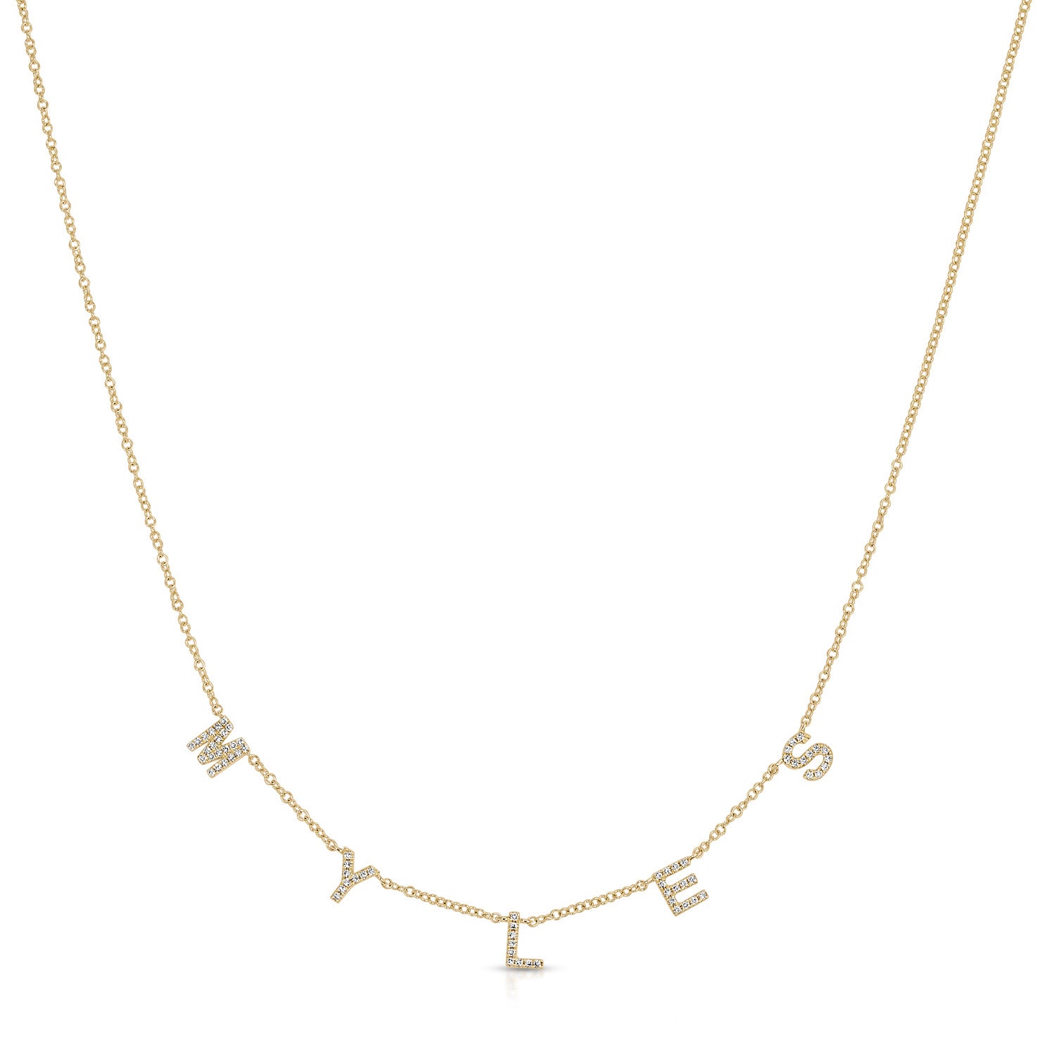 Diamond Multi Initial Necklace