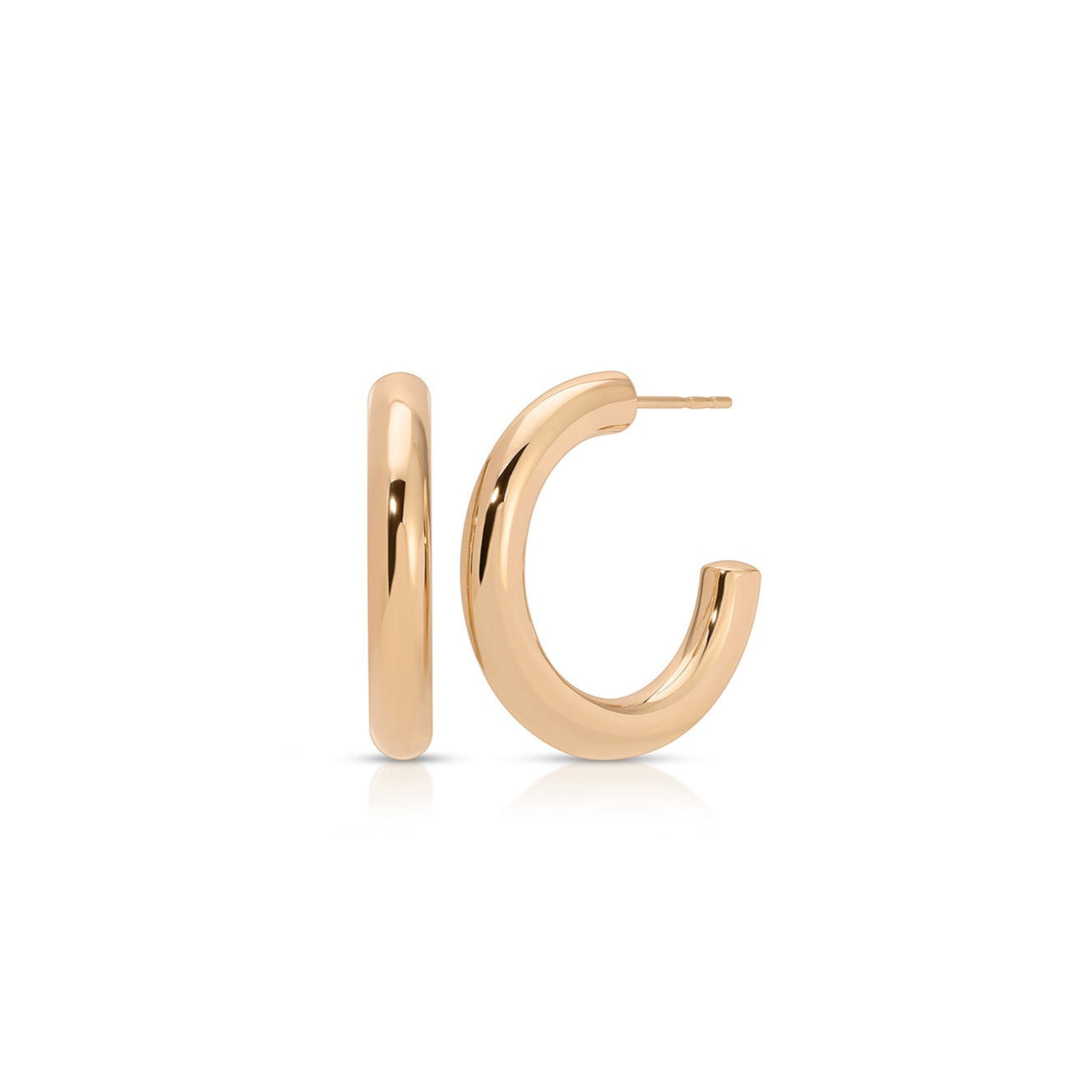 Jumbo Sasha Hoop Earrings in 14k Rose Gold
