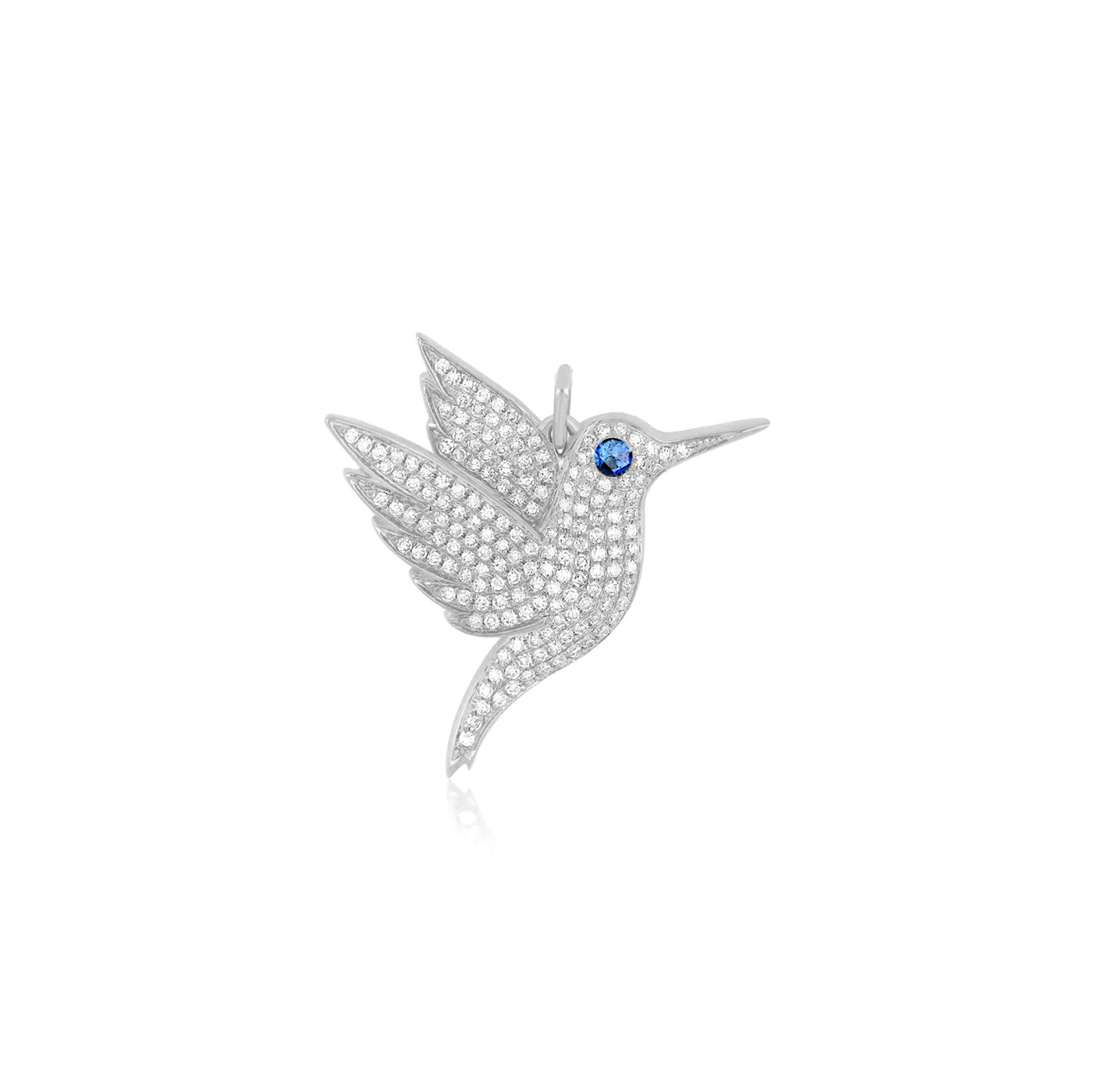 Pave Diamond Hummingbird Charm