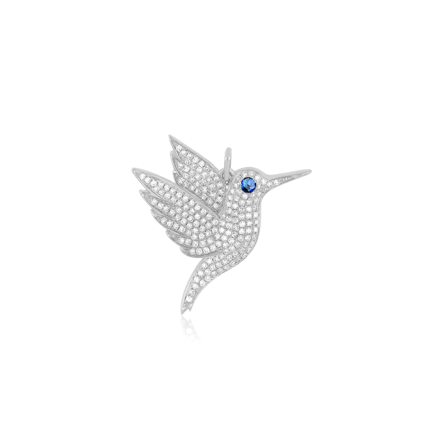 Pave Diamond Hummingbird Charm