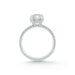 The Jessica Engagement Ring with oval center diamond and micro pave diamonds on white gold band