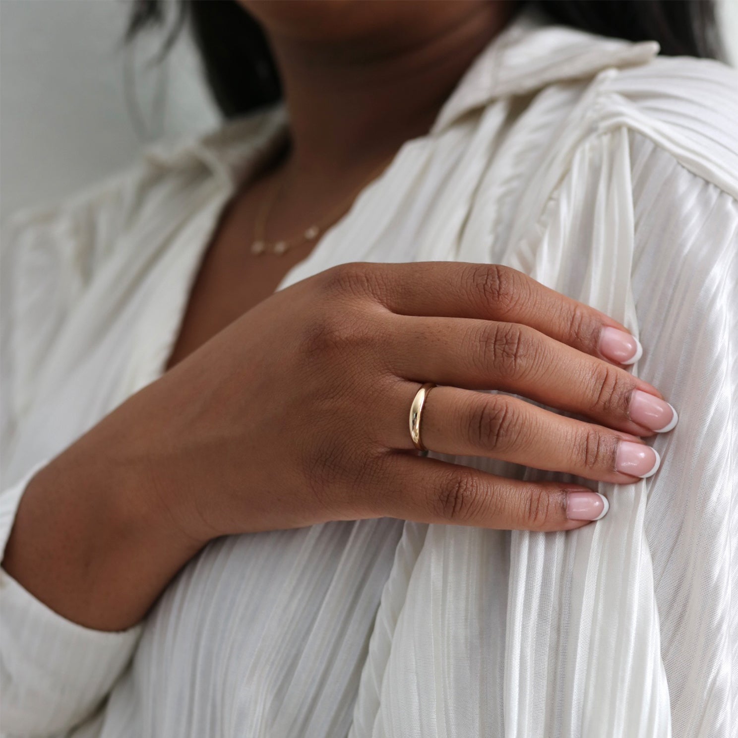 Rose gold cheap dome ring
