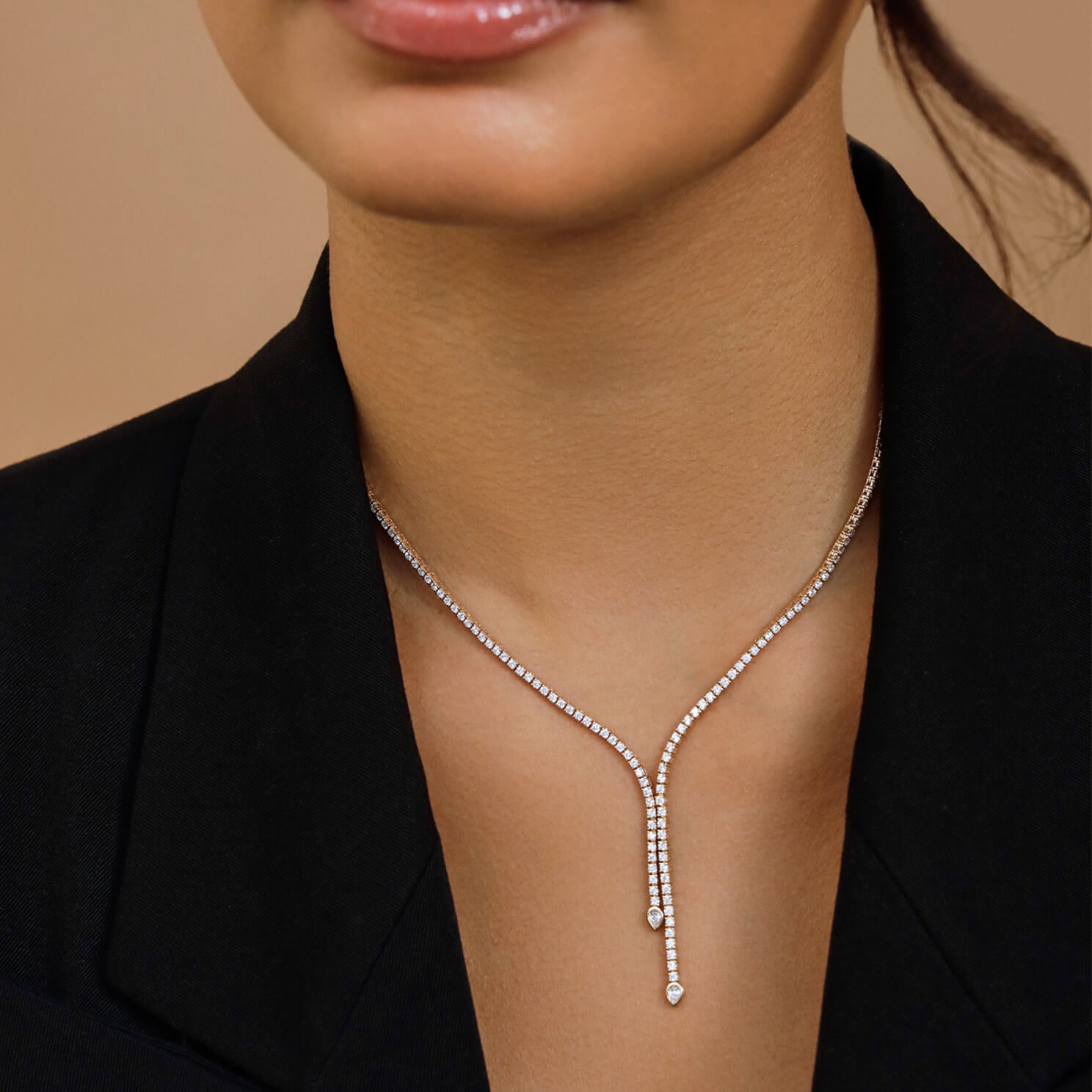 Diamond Lily Necklace