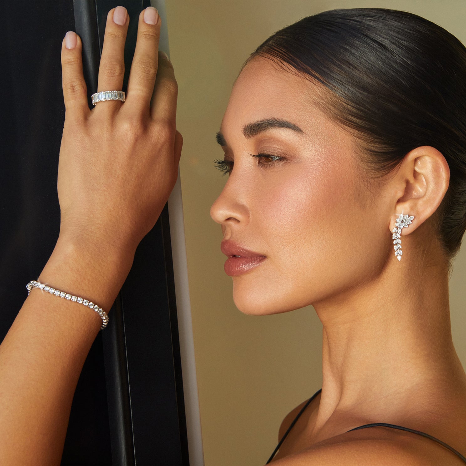 Tennis shop bracelet earrings