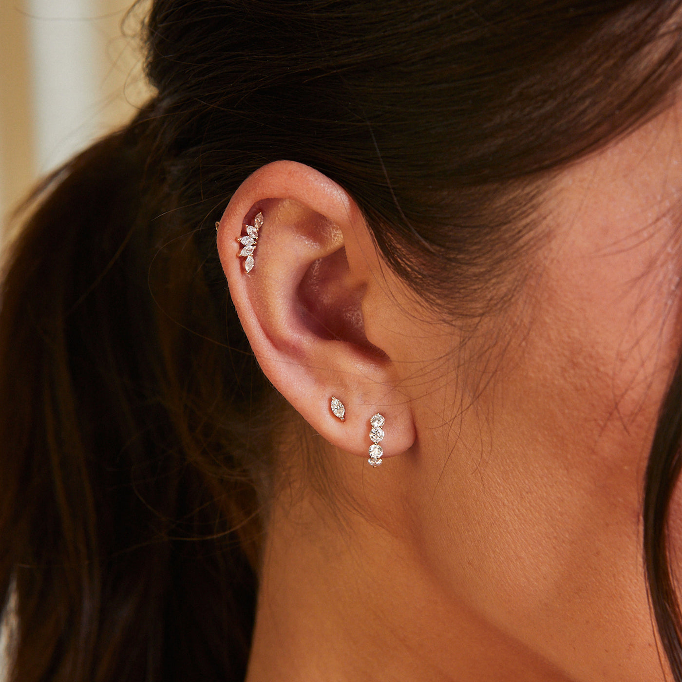 Diamond Marquise Fan Earring