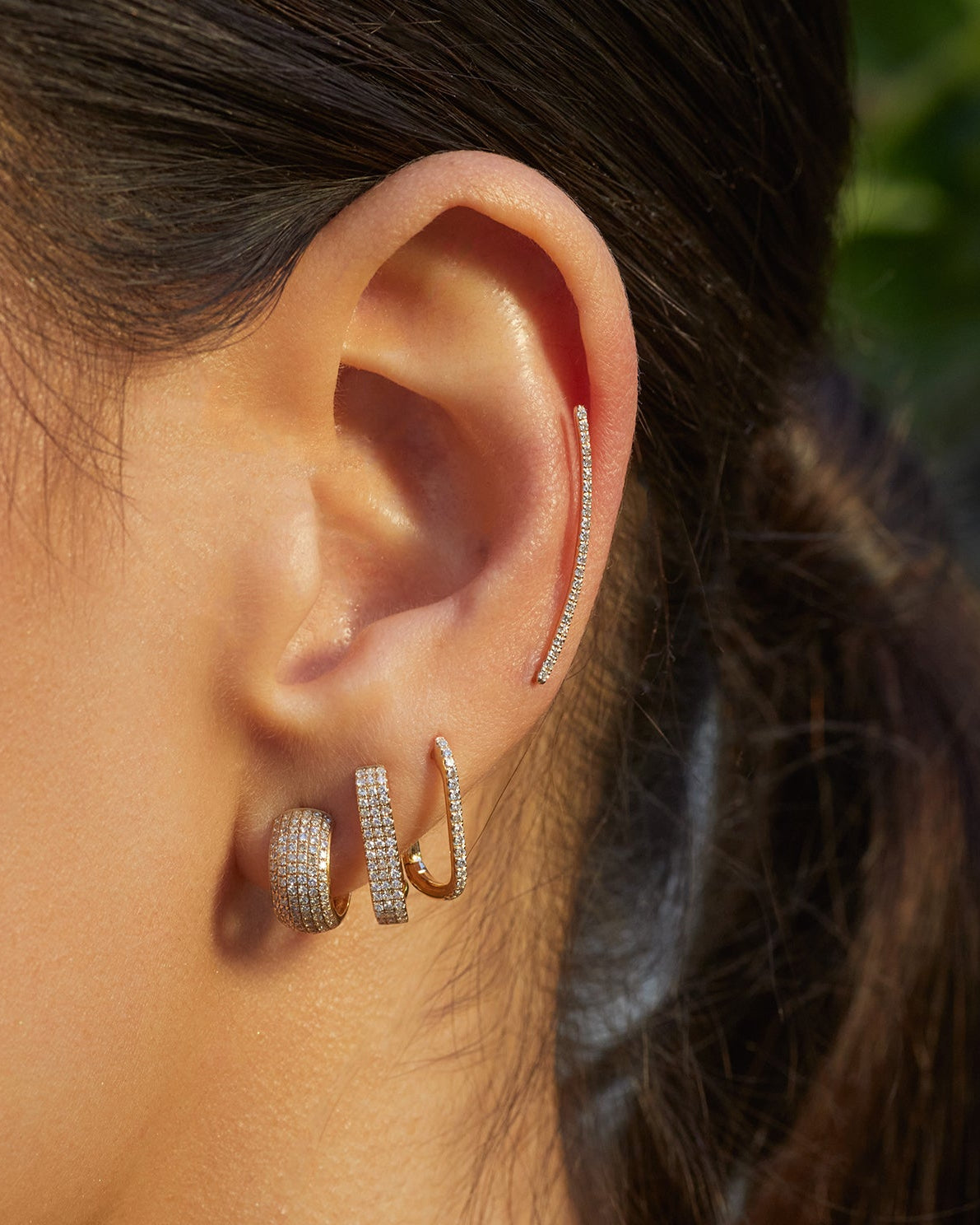 Diamond Jumbo Lola Hoop Earring