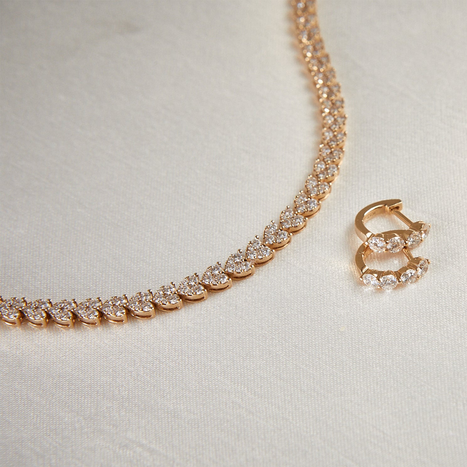 Jumbo Prong Set Diamond Mini Huggie Earring