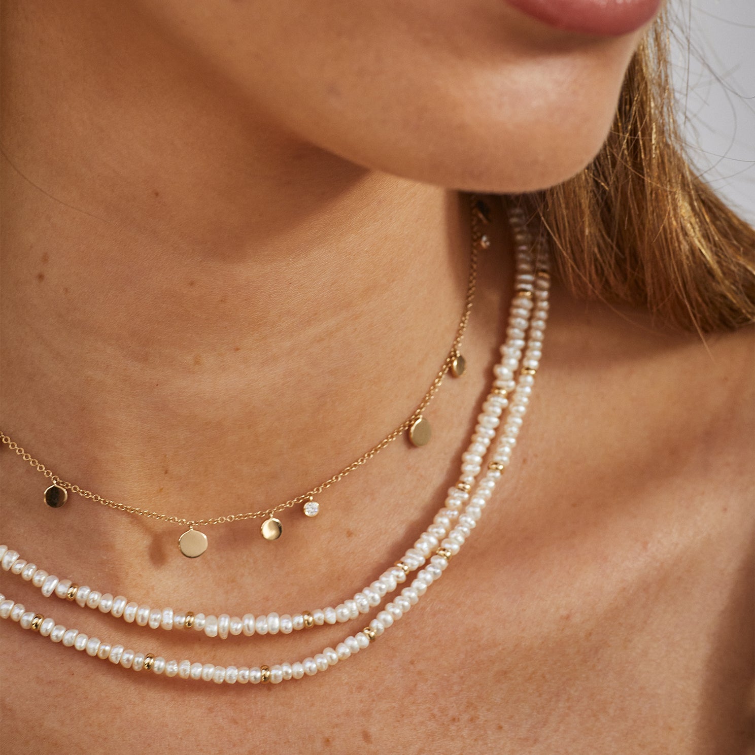 Gold & Diamond Confetti Necklace