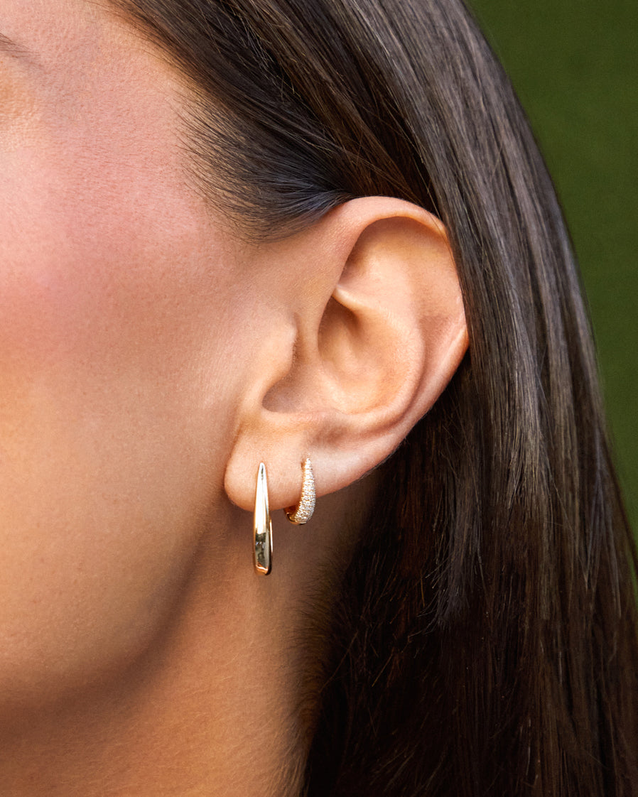 Diamond Mini Maeve Huggie Earrings