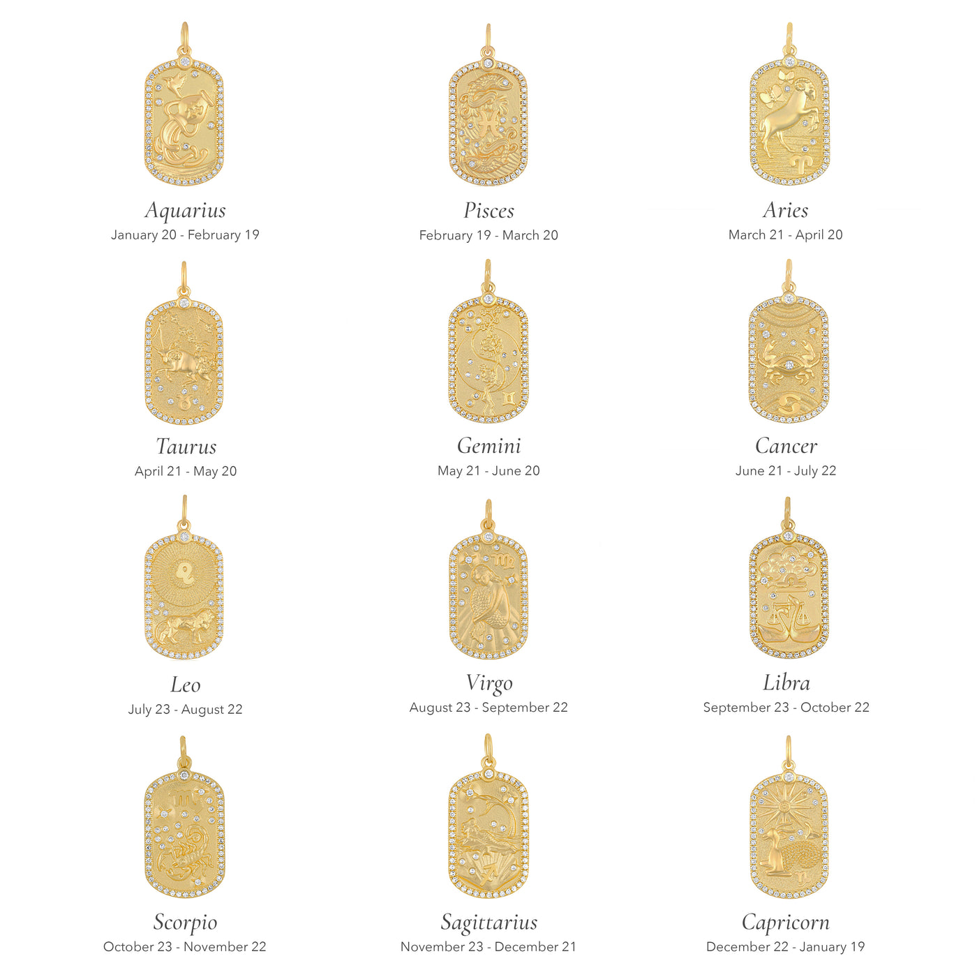 Diamond Zodiac Necklace