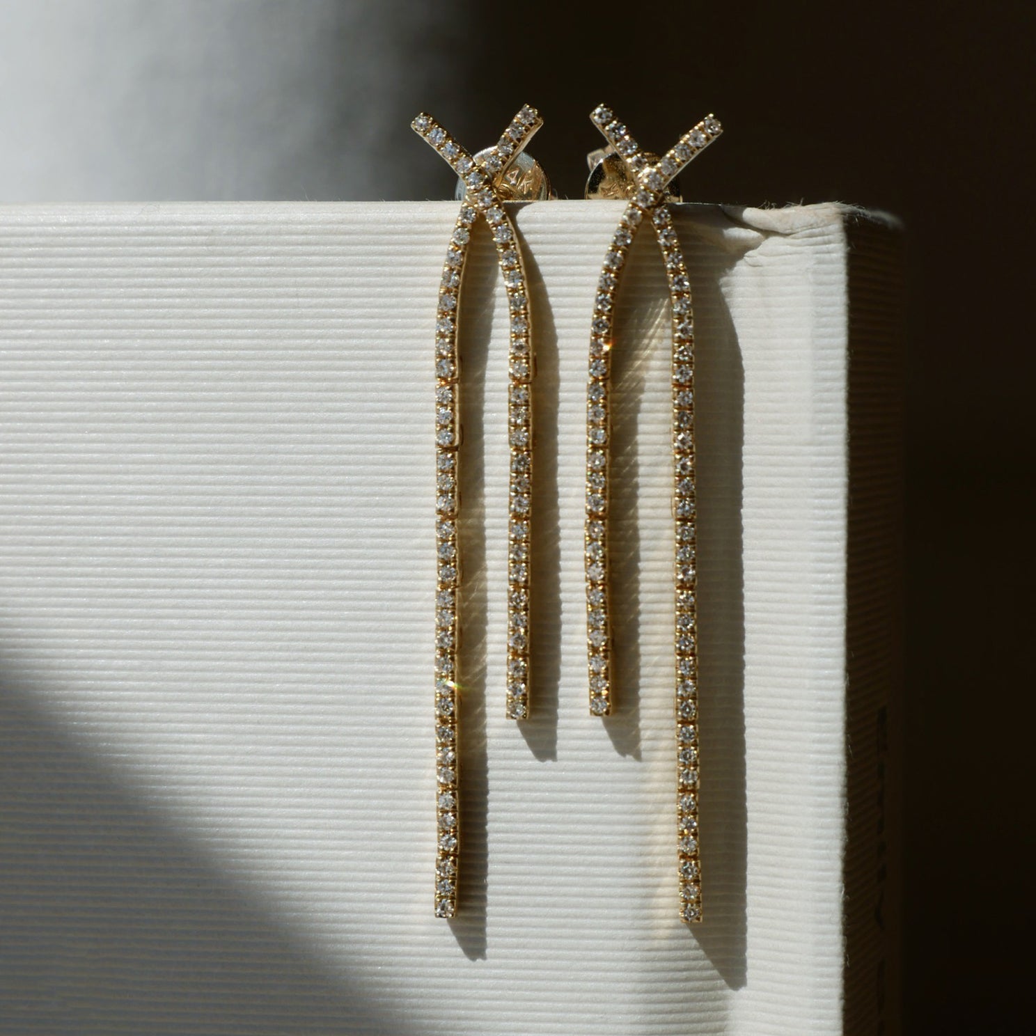 Gold Fringe Tassel Earrings - Extra Long