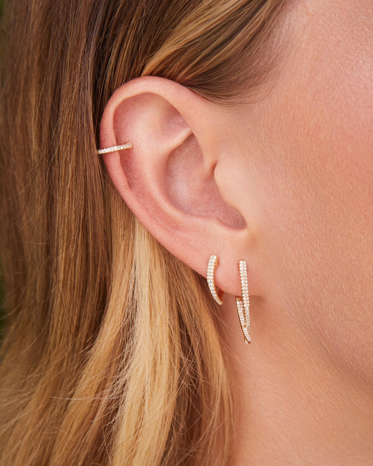 Diamond Loop Hoop Earring