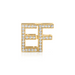 Diamond Bag Charm in 14k Yellow Gold with two letters suitable for handbag styles
