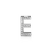 Diamond Bag Charm in 14k White Gold with one letter suitable for handbag styles