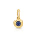 Blue Sapphire Birthstone Pillow Charm in 14k Yellow Gold