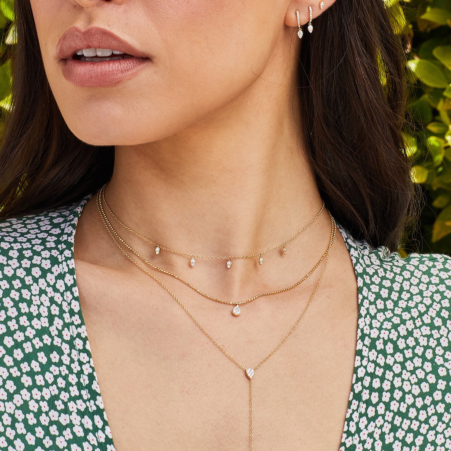 Full Cut Diamond Teardrop Necklace Full Cut Diamond Teardrop Necklace