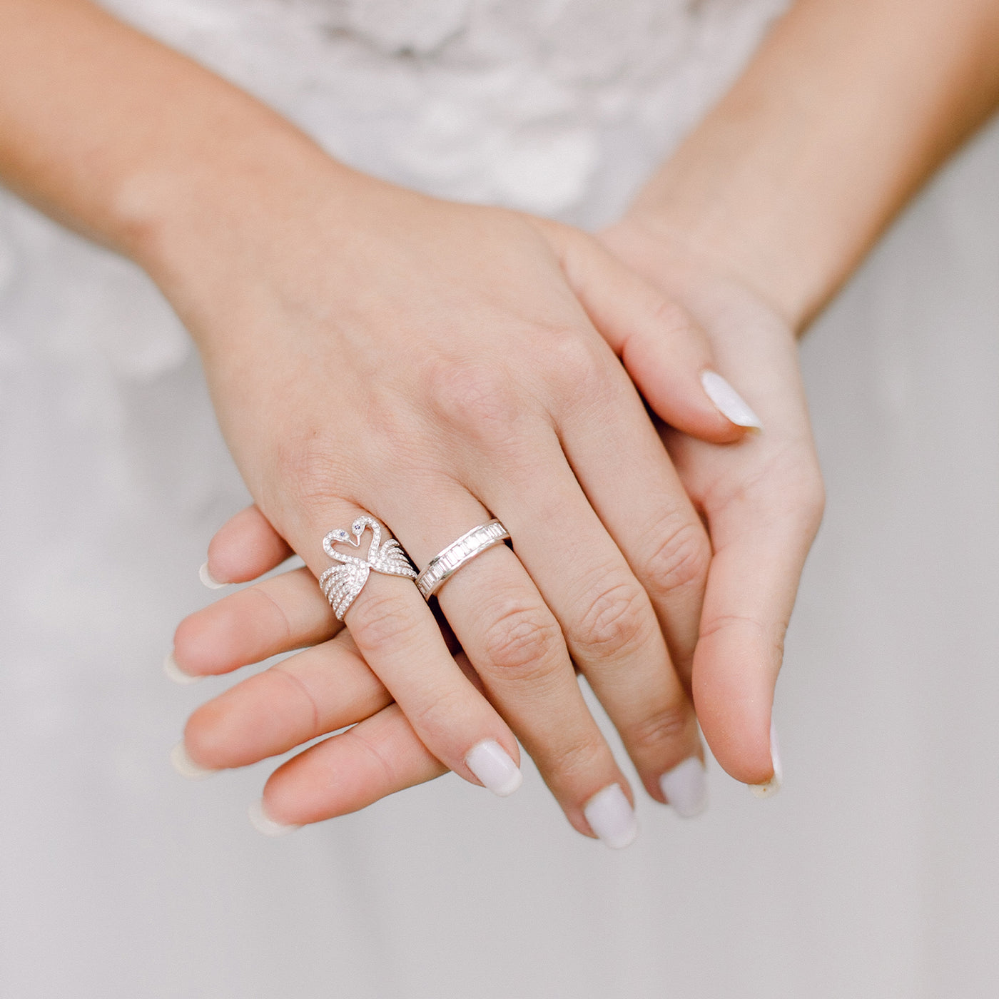 Diamond Swan Ring