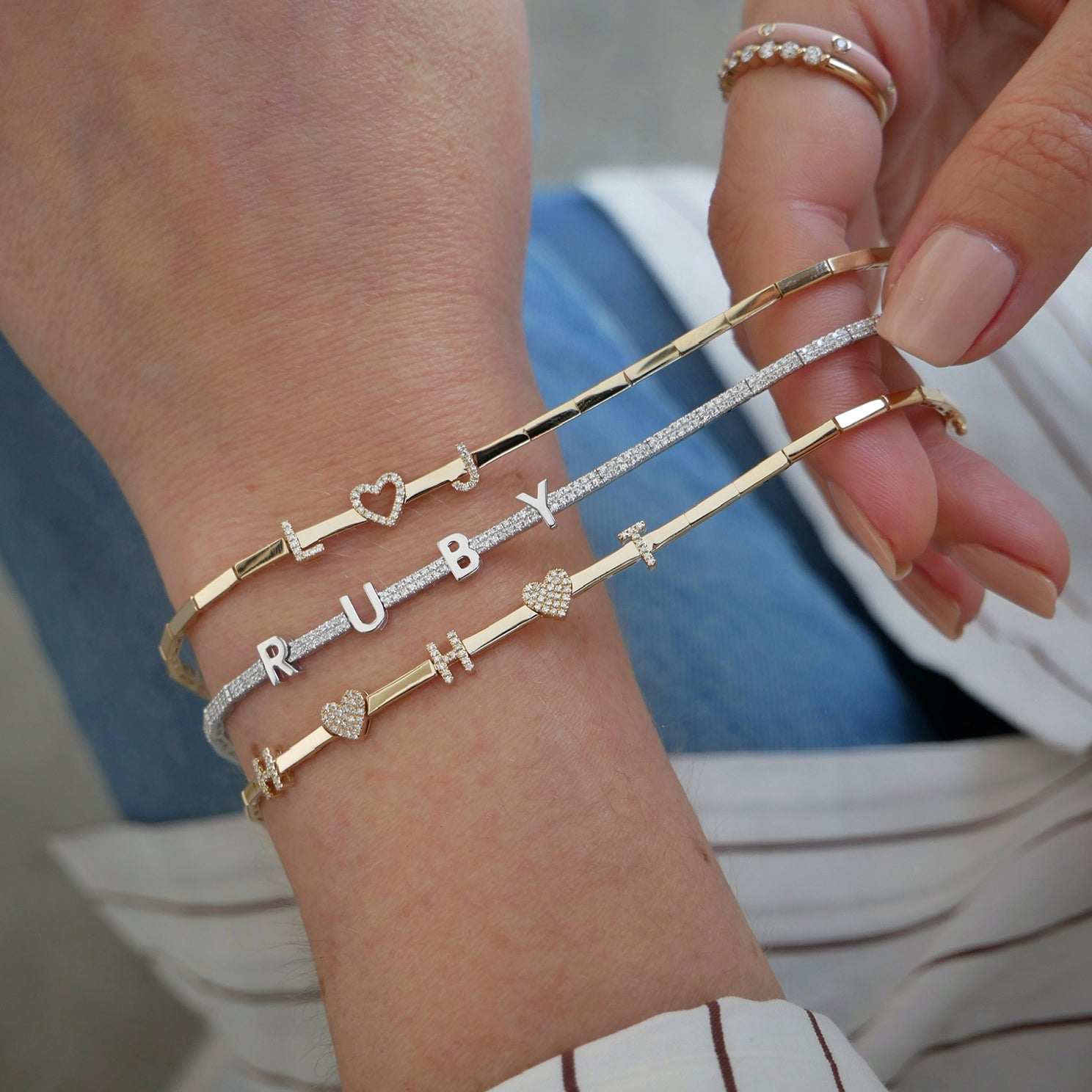 Gold best sale eternity bracelet
