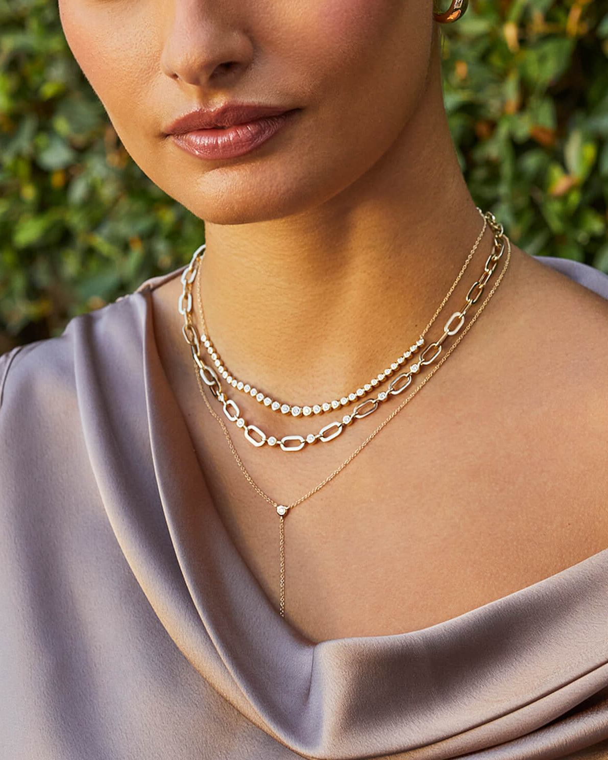 Diamond Pillow Jumbo Link Chain Necklace