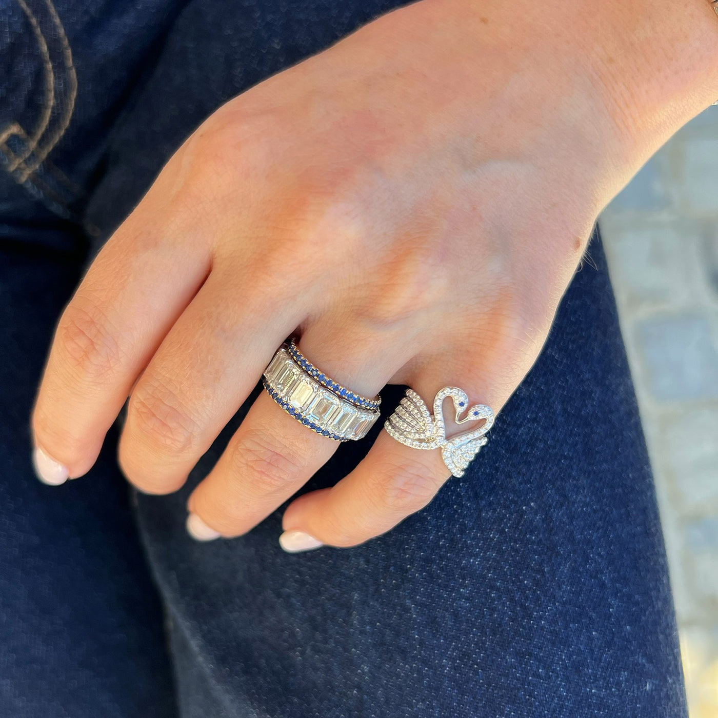 Diamond Swan Ring