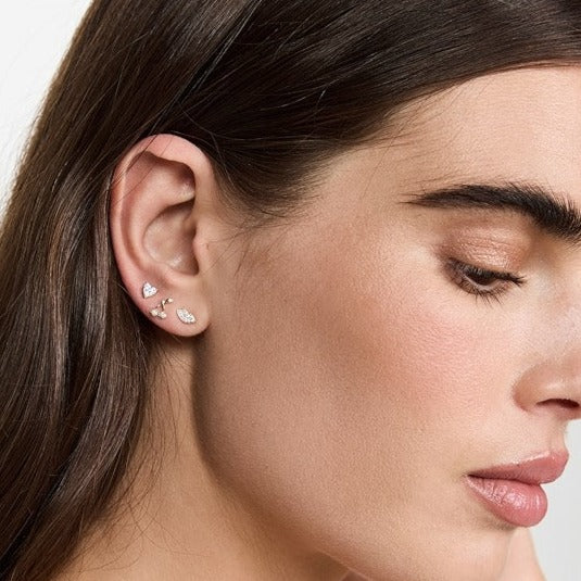 Diamond Mini Cherry Stud Earring