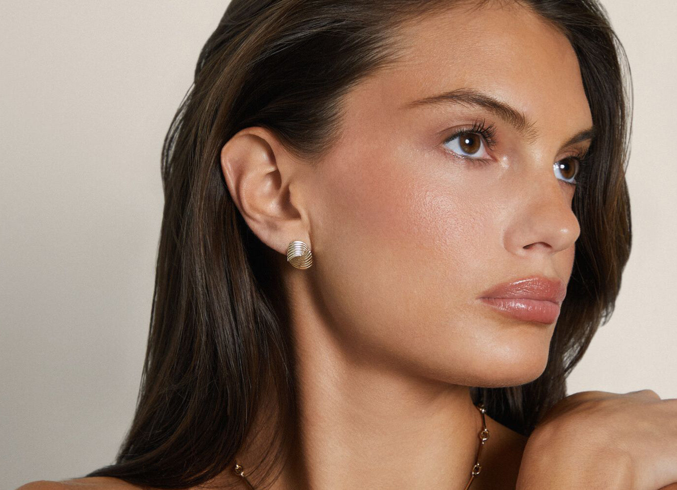 Gold Freya Stud Earrings