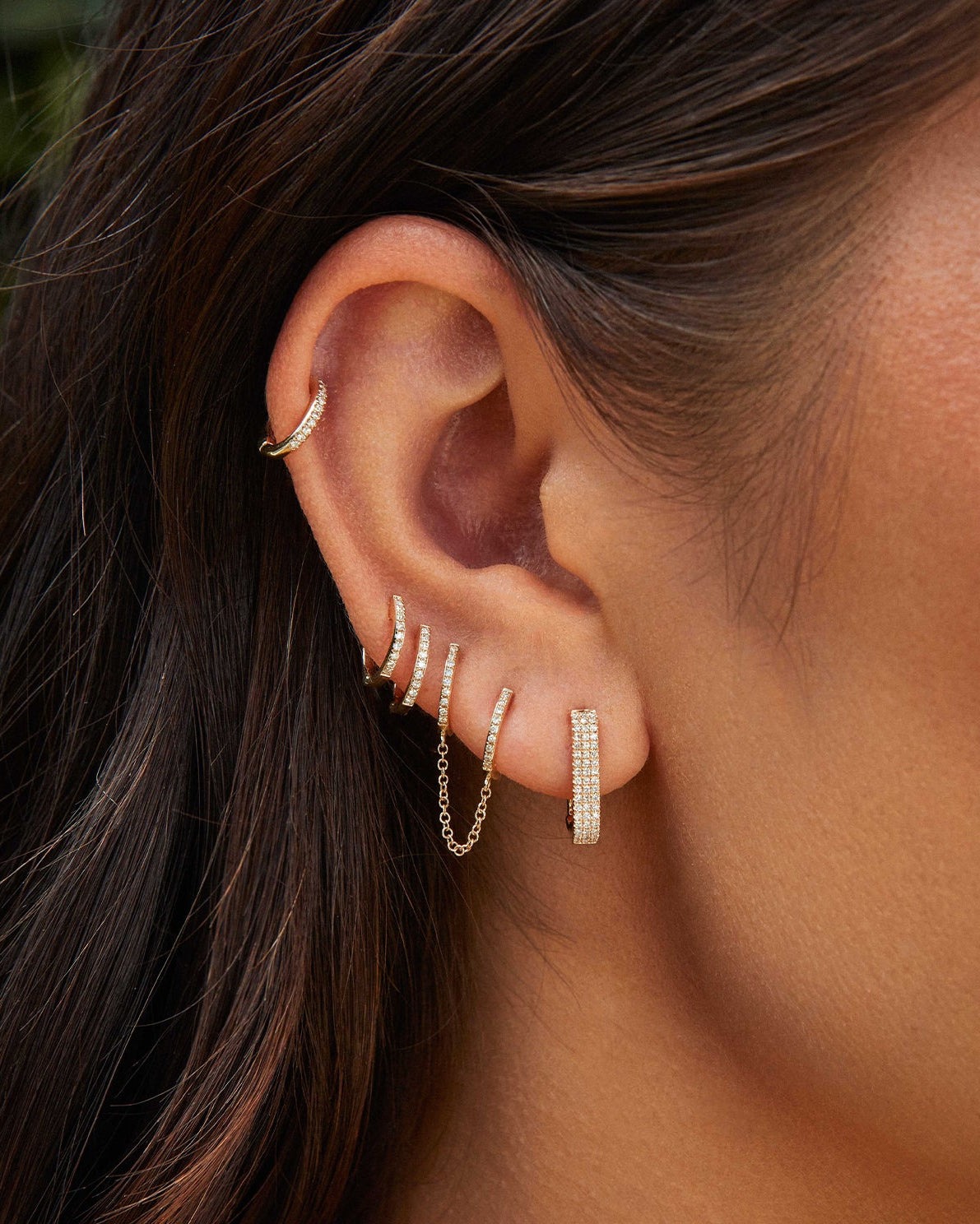 Diamond Mini Huggie Earring